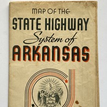 1939 Arkansas Folding Highway System Road Map Pictures Points of Interest - £97.65 GBP