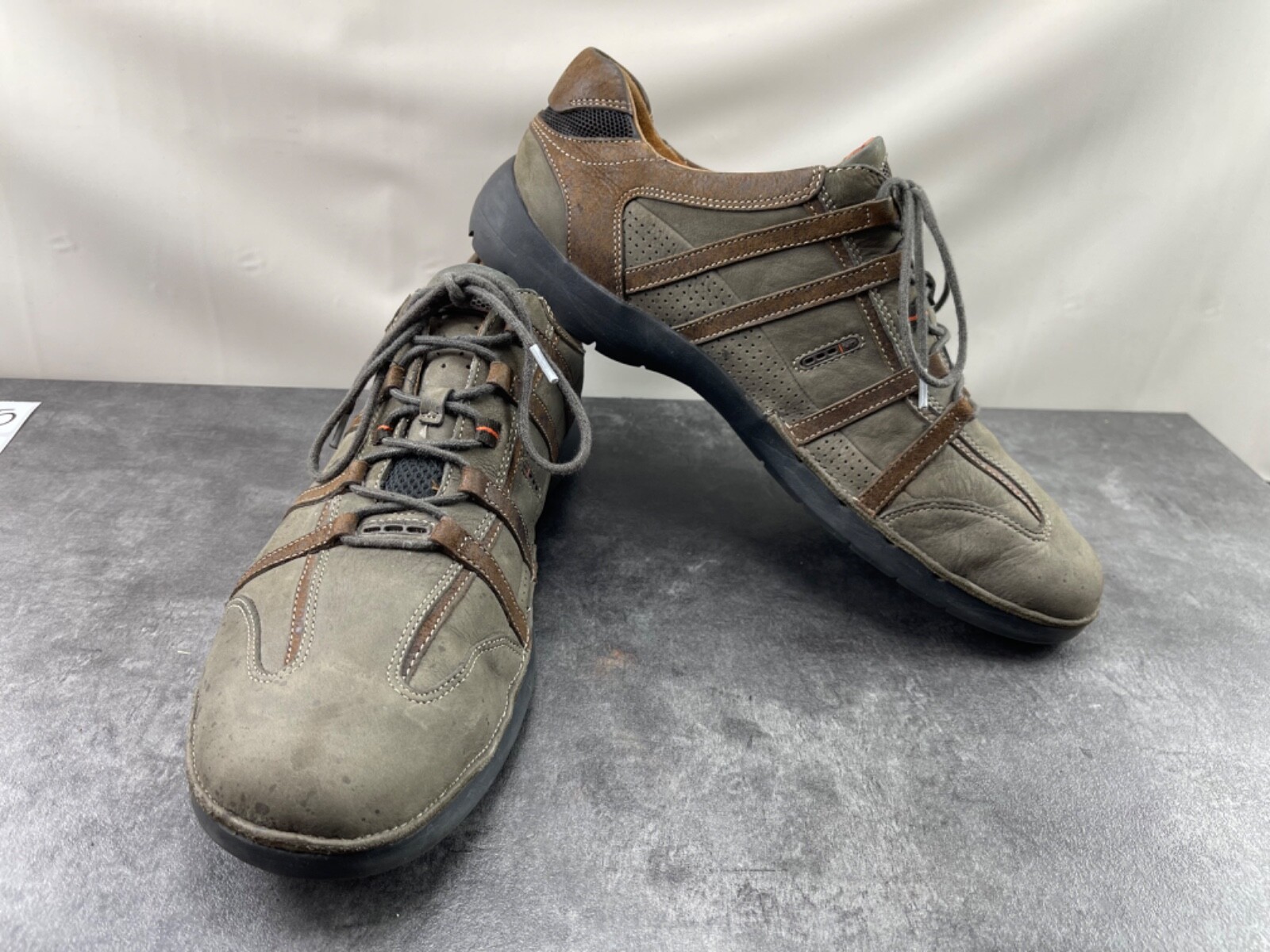 Clarks Unstructured Sneaker Men 13M Shoes Brown Leather Lace Up Casual C... - $34.47