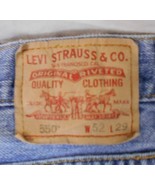 MENS LEVI STRAUSS 550 BLUE JEANS 52x29 52&quot;X28&quot; RELAXED FIT DURABLE BIG &amp;... - €53,77 EUR