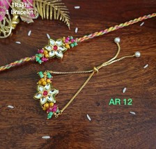 New Kundan High Quality Free Shipping RAKHI rakshabandhan brother sister... - €18,01 EUR