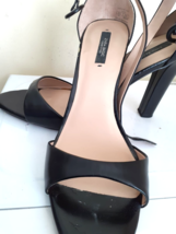 Zara Basic Collection Black Casual Mid High Block Slip On High Heels Sz 7 - £8.94 GBP