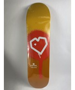 BLUEPRINT skateboards deck 8&quot; RARE quality Spray Heart Muddy Orange - £30.25 GBP