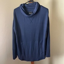 Lilly Pulitzer Luxletic Sweater Makaylie Pullover Medium Blue True Navy Pockets - £38.93 GBP