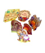 Eureka Amscan Thanksgiving Cardboard Die Cut Outs Set of 6 Vintage - $24.74