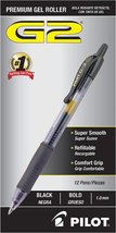 Pilot, G2 Premium Gel Roller Pens, Bold Point 1 Mm, Pack of 12, Black - £13.35 GBP