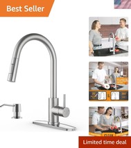 Durable Stainless Steel Kitchen Faucet with Soap Dispenser &amp; Dual Spray ... - $1,438.32 MXN
