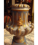 TORCH Table/FLOOR Lamp Light BLUE AND GOLD, hand painted, NO SHADE - $276.42 CAD