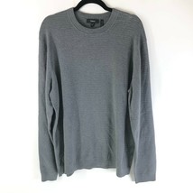 Theory Mens Sweater Pullover Crew Neck Cotton Blend Long Sleeve Gray Size XL - £49.46 GBP