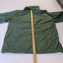 LL Bean 0AKC5 Men’s Green Hidden Hoodie Full Zip Nylon Jacket Size Medium image 6