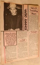 Johnny Depp Vintage Teen Magazine 1 Page Article He&#39;s A Traveling Man - $9.89