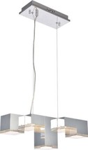 Pendant Lamp GLASGOW Transitional Adjustable Hanging Height 5-Light Silver - £526.44 GBP