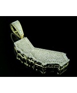 4Ct Rotondo Diamanti Finti California Mappa Ciondolo 14K Placcato Oro Gi... - $101.44