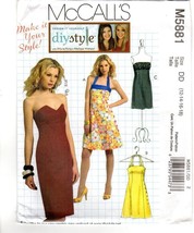 McCall&#39;s 5881 Empire Waist Dress DIY Style Allyce King Melissa Watson 12-18 FF - £8.25 GBP