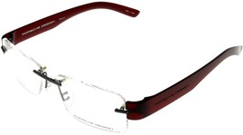 Porsche Design Eyewear Frames Titanium Burgundy Unisex P8206 D 53 Rimless - £183.14 GBP