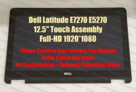 Powerwarehouse LP125WF1-SPG4 Screen Dell Latitude E5270 12.5&quot; 1920X1080 - £97.12 GBP