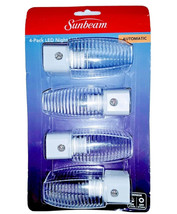 Sunbeam 4 Pack LED Night LIght Wall Plug In Sensor Night Lights Dusk To ... - $11.65