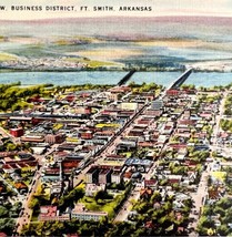 Business District Aerial View Postcard Fort Smith Arkansas 1943 PCBG11A - £15.71 GBP