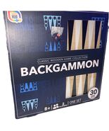 Classic Wooden Game Collection BACKGAMMON 30 Pieces 2 Players 8+ - NEW S... - $14.73