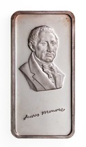 James Monroe - Hamilton Casa de Moneda 1 Oz. Plateado Barra Artístico 1976 - £59.33 GBP