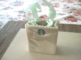 New Starbucks Ceramic Tote Bag Gift Card Holder 2020 Iridescent Rainbow Rare 927 - $16.21