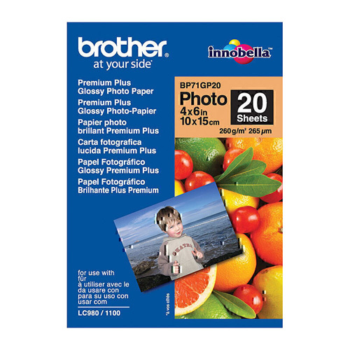 Brother Glossy Paper 260gsm 20pk - 4x6in - $21.60