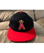 VTG CALIFORNIA ANGELS CA Baseball Cap Hat Wool Leather Band small MLB ORIG - £54.43 GBP