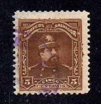 1893 EL SALVADOR Stamp - President Carlos Ezeta, 5c, SC#79 A49B - £1.11 GBP