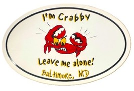 I&#39;m Crabby Baltimore Maryland Sticker - $14.07 CAD