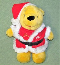 Rare 18&quot; Vintage Pooh Santa Sears Plush Stuffed Winnie Disney Santa Claus Suit - £27.99 GBP