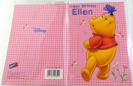 &quot;Happy Birthday Ellen&quot; Girl Ladies Women Disney Pink Birthday Greeting Card - £2.49 GBP