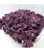Deep Purple Ruffle Throw Pillow VERY SOFT 15x15 Inch - $515.00 MXN
