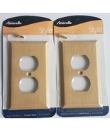 Amerelle Duplex Wall Plate Butcher Block 151DBB LOT of 2 - $177.84 MXN