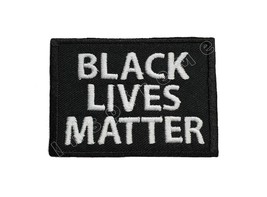 Black Lives Matter Embroidered Sew/Iron-On Patch Hook &amp; Loop BLM Protest... - $4.75+