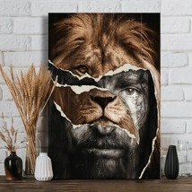 The strength of Jesus Lion God Gift for Jesus Christ Canvas Wall Art - £18.18 GBP+