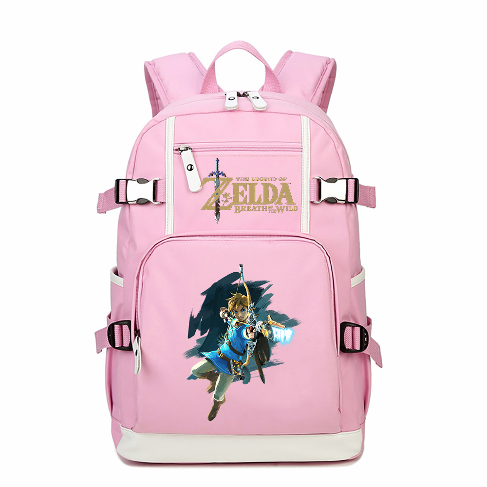 Legend Of Zelda Kid Backpack Schoolbag Bookbag Daypack Pink Large Bag B - $38.99