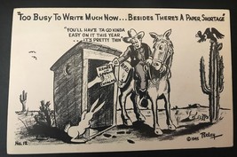 Dated 1945 Postcard - Cowboy Humor - $3.65