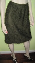 Vintage WOMEN&#39;S Ladies Retro 80s Elastic Fur Long Skirt  - £19.66 GBP