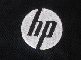 HP Computer Men Polo Shirt (L) NWT Black Pima Cotton Made In Peru Tech S... - £18.89 GBP