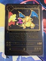 Charizard Base Set 1st Edition 4/102 Black/Gold Metal Pokemon Card - £10.99 GBP