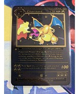 Charizard Base Set 1st Edition 4/102 Black/Gold Metal Pokemon Card - £10.96 GBP
