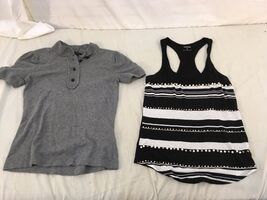 Adult Women&#39;s Banana Republic Gray Top XS &amp; Express Black White Top XS 3... - €22,36 EUR