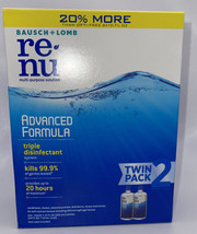 Bausch+Lomb Re-nu Multi-purpose Solution Advanced Formula Twin PackTripl... - £11.67 GBP