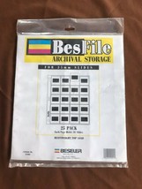 BESFILE  25 PAGES for 35 mm SLIDES  ULTRA CLEAR ARCHIVAL STORAGE Pages - $13.86