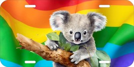 Koala Bear Australia Lgbtq Gay Flag Personalize Aluminum Metal License Plate 102 - £10.25 GBP+