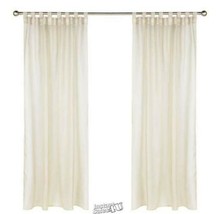 Outdoor Decor Escape Hook and Loop Tab Top Panel Ivory 54Wx84L - £22.32 GBP
