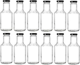 Nakpunar 14.5 oz Wide Glass Bottle Lids for Oil BBQ Sauces Beverages 12 pcs - £21.55 GBP
