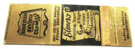 Elmer&#39;s Col. Pancake &amp; Steak House - Portland Oregon Restaurant Matchbook Cover - £1.38 GBP