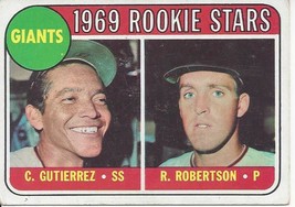 1969 Topps Giants Rookie Stars Cesar Gutierrez Rich Robertson 16 Giants VG-EX - £0.80 GBP