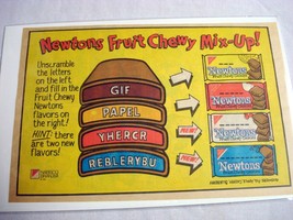 1985 Color Ad Nabisco Fig Newtons Unscramble the Letters - £7.85 GBP
