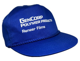 Vintage GenCorp Hat Cap Snap Back Blue Rope Polymer Products Reneer Film... - £15.52 GBP